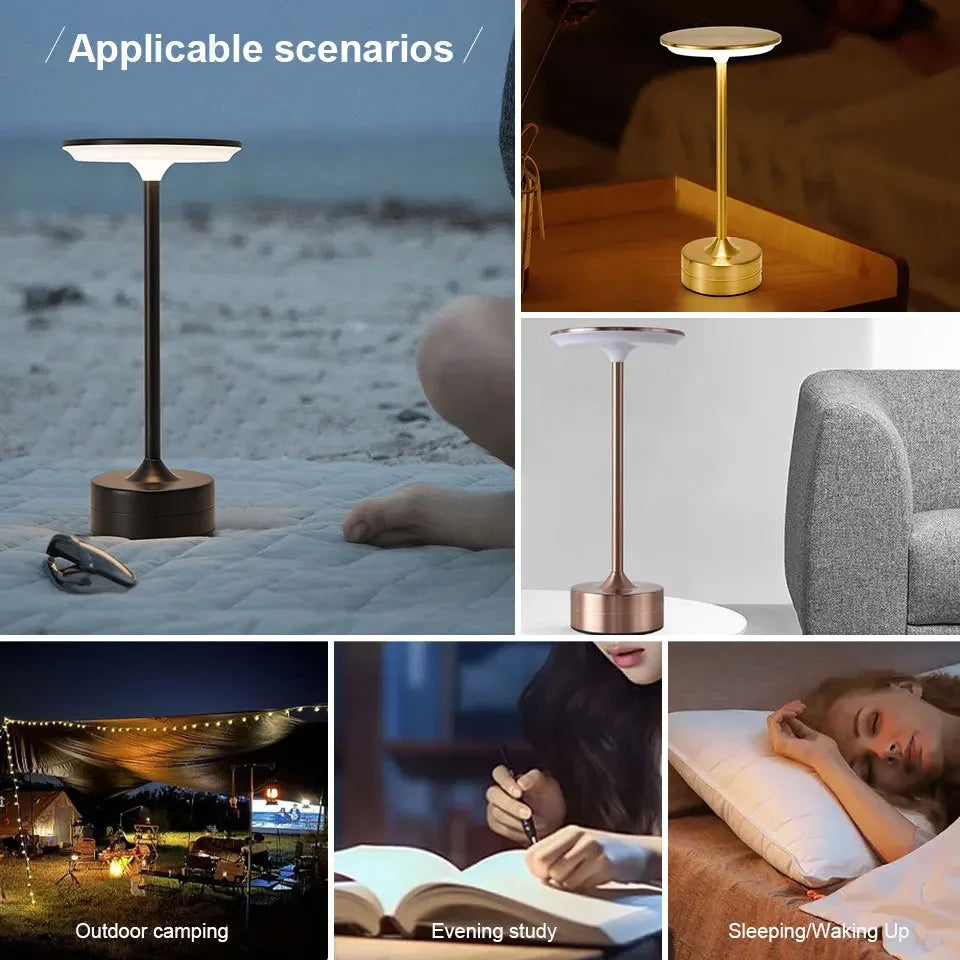 Rechargeable Touch Bedside Lamp LED Night Light Dimmable Table Lamp Wireless Desk Lamp Bedroom Reading Light USB Charging Portable Ambient Lighting Home Decor Modern Minimalist Lamp Kids Room Study Room Gift Indoor Lighting Wholesale