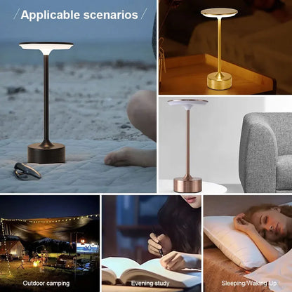 Rechargeable Touch Bedside Lamp LED Night Light Dimmable Table Lamp Wireless Desk Lamp Bedroom Reading Light USB Charging Portable Ambient Lighting Home Decor Modern Minimalist Lamp Kids Room Study Room Gift Indoor Lighting Wholesale