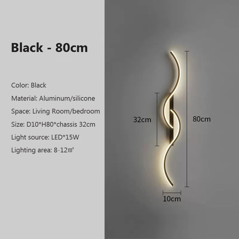 Modern LED Wall Lamp Minimalist Long Strip Wall Sconce Bedroom Bedside Light Living Room Sofa Lamp Indoor Lighting Fixture Hallway Corridor Staircase Home Decor Reading Light Contemporary Decorative Wall Light Hotel Villa Wholesale