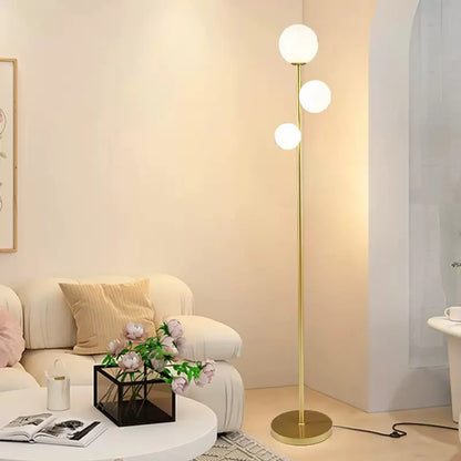 220V LED Floor Lamp Modern Round Ball Standing Lamp E27 Bulb Fixture Living Room Sofa Side Light Bedroom Bedside Lamp Minimalist Home Decor Decorative Lighting Nordic Style Luxury Corner Lamp Indoor Lighting Hotel Villa Decoration Wholesale