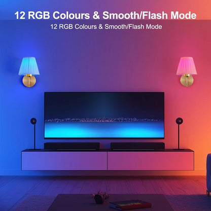 Battery Powered Wall Light Wireless Rechargeable LED Wall Lamp Remote Control Dimmable 15 Color RGB Timer Gold Sconce Living Room Bedroom Entryway Hallway Bedside Lamp Ambient Lighting Home Decor Modern Indoor Lighting Wholesale