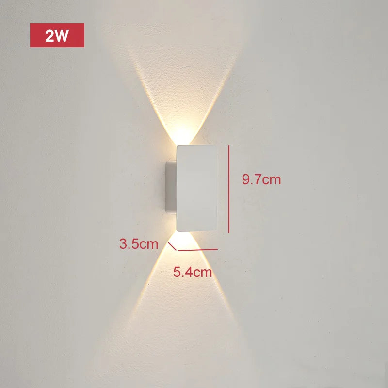 Outdoor Waterproof LED Wall Lamp 18W Aluminum Wall Light Black Exterior Sconce Modern Indoor Outdoor Lighting Fixture Porch Patio Garden Balcony Garage Bedroom Corridor Home Decor IP65 Weatherproof Security Light Wholesale