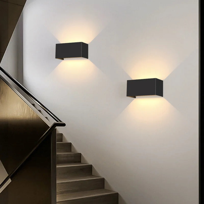 LED Outdoor Waterproof Wall Lamp 12W 24W Nordic Modern Exterior Wall Light Indoor Outdoor Sconce Porch Patio Garden Courtyard Balcony Garage Bedroom Staircase Corridor Home Decor IP65 Weatherproof Aluminum Wall Fixture Wholesale