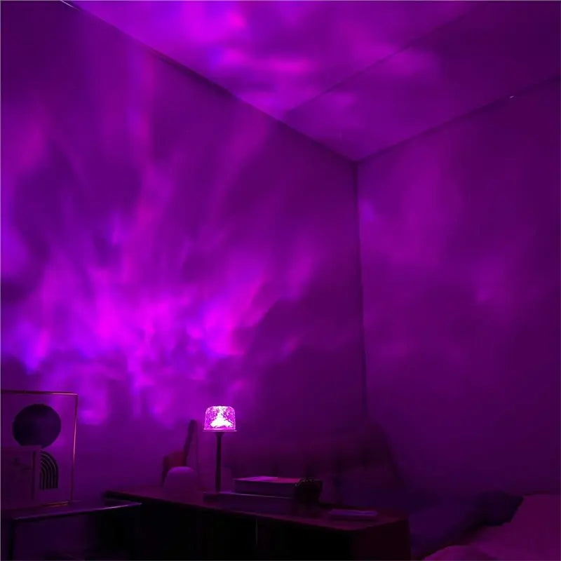 B50C RGB Floor Lamp Color Changing LED Corner Lamp 16 Colors Dimmable Ambient Light Water Ripple Projection Lamp Remote Control Romantic Mood Lighting Bedroom Living Room Home Decor Standing Light Modern Luxury Atmosphere Lamp Indoor Decoration Wholesale