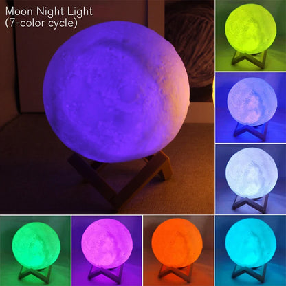 LED Moon Lamp Book Light Galaxy Night Light Luxury Bedroom Decor Lamp Bedside Table Desk Lamp Kids Girls Boys Children Gift Warm Light USB Rechargeable Home Indoor Lighting Romantic Starry Sky Moonlight Wholesale