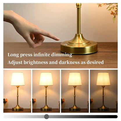 Cordless Table Lamp Rechargeable Battery LED Lamp 3 Level Dimmable Fabric Touch Bedside Light Bedroom Living Room Desk Nightstand Lamp Wireless Portable Reading Light Home Decor Ambient Lighting Modern Minimalist Indoor Lamp Wholesale