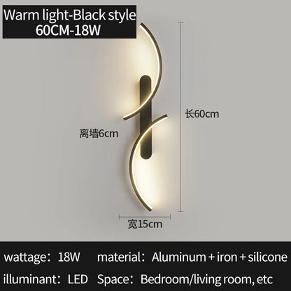 LED C Shape Wall Lamp Modern Minimalist Wall Sconce Simple Indoor Lighting Fixture Living Room Bedroom Hallway Office Home Decor Bedside Light Decorative Wall Light Contemporary Designer Lamp Corridor Staircase Hotel Villa Lighting Wholesale