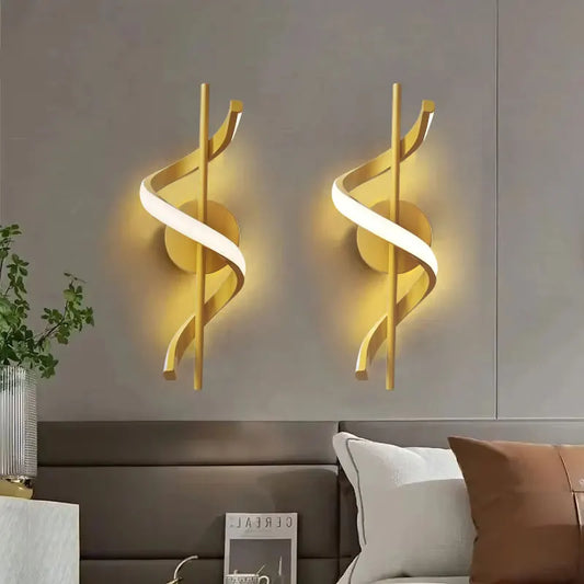 LED Wall Lamp Nordic Bedroom Bedside Wall Sconce Modern Minimalist Indoor Lighting Black White Gold Decorative Light Fixture Living Room Corridor Hallway Staircase Hotel Home Decor Reading Light Luxury Wall Mounted Lamp Wholesale