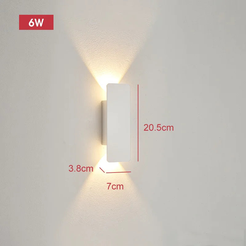 Outdoor Waterproof LED Wall Lamp 18W Aluminum Wall Light Black Exterior Sconce Modern Indoor Outdoor Lighting Fixture Porch Patio Garden Balcony Garage Bedroom Corridor Home Decor IP65 Weatherproof Security Light Wholesale