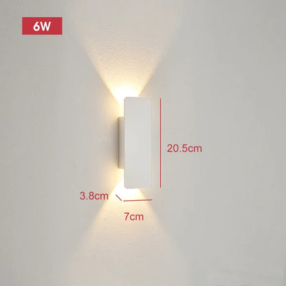 Outdoor Waterproof LED Wall Lamp 18W Aluminum Wall Light Black Exterior Sconce Modern Indoor Outdoor Lighting Fixture Porch Patio Garden Balcony Garage Bedroom Corridor Home Decor IP65 Weatherproof Security Light Wholesale