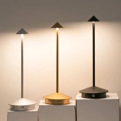 3-Color Dimmable Table Lamp LED Desk Light Touch Control Night Lamp Bedroom Bedside Lamp Rechargeable Reading Light Modern Minimalist Home Decor Ambient Lighting Office Study Room Lamp Portable Indoor Lighting Gift Wholesale