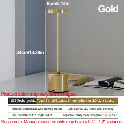 Rechargeable Touch Bedside Lamp LED Night Light Dimmable Table Lamp Wireless Desk Lamp Bedroom Reading Light USB Charging Portable Ambient Lighting Home Decor Modern Minimalist Lamp Kids Room Study Room Gift Indoor Lighting Wholesale