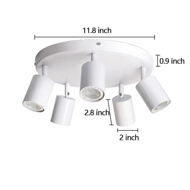 Dimmable Led GU10 Spotlight Clothing Store Background Wall Spotlight 7w 12W Trail Light Surface Mounted Ceiling Spotlight AC 220