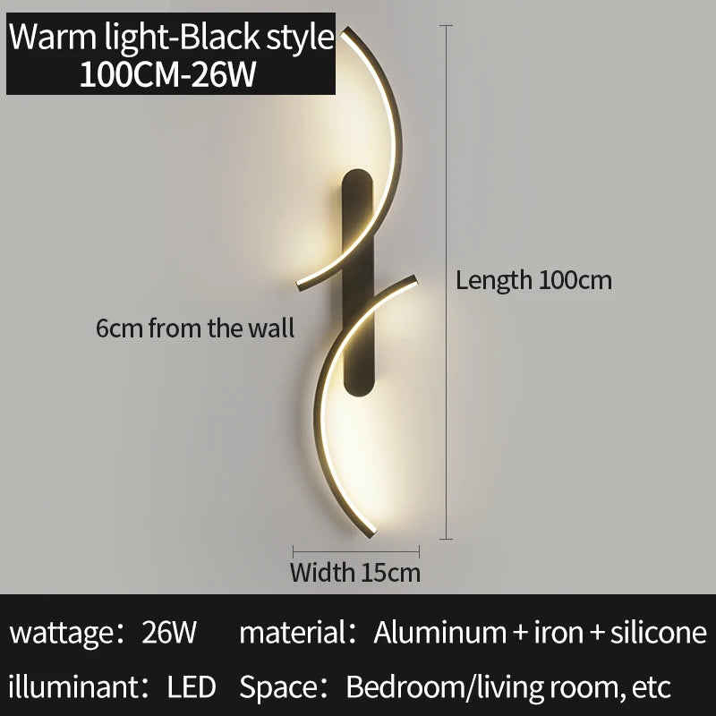 LED C Shape Wall Lamp Modern Minimalist Wall Sconce Simple Indoor Lighting Fixture Living Room Bedroom Hallway Office Home Decor Bedside Light Decorative Wall Light Contemporary Designer Lamp Corridor Staircase Hotel Villa Lighting Wholesale