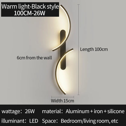 LED C Shape Wall Lamp Modern Minimalist Wall Sconce Simple Indoor Lighting Fixture Living Room Bedroom Hallway Office Home Decor Bedside Light Decorative Wall Light Contemporary Designer Lamp Corridor Staircase Hotel Villa Lighting Wholesale