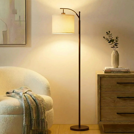 LED Floor Lamp Modern Standing Reading Lamp Curved Shade Mid Century Floor Light Living Room Bedroom Office Table Lamp Minimalist Home Decor Indoor Lighting Contemporary Designer Standing Lamp Ambient Light Wholesale