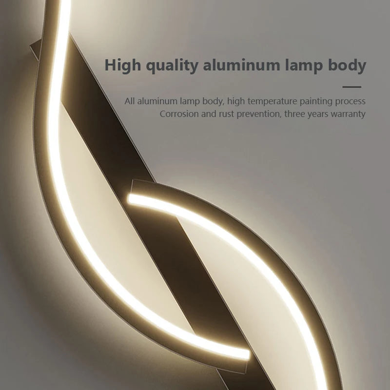 Modern LED Wall Lamp Minimalist Long Strip Wall Sconce Bedroom Bedside Light Living Room Sofa Lamp Indoor Lighting Fixture Hallway Corridor Staircase Home Decor Reading Light Contemporary Decorative Wall Light Hotel Villa Wholesale