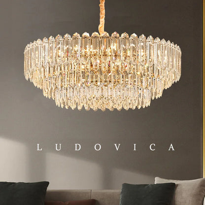 Modern LED Ceiling Hanging Lamp Luxury Circular Chandelier Pendant Light Living Room Dining Table Lighting Designer Crystal High Ceiling Lamp Indoor Home Decor Decorative Fixture Contemporary Minimalist Villa Hotel Lighting Wholesale