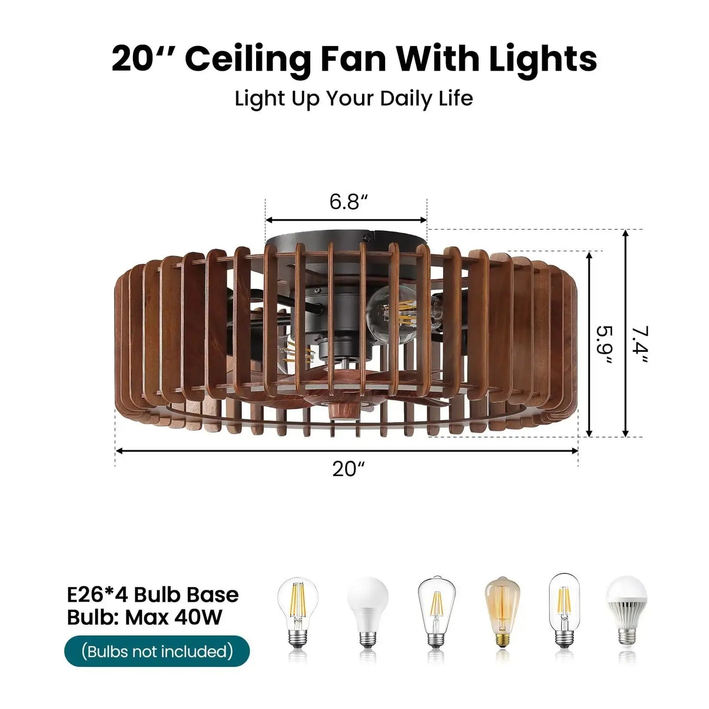 Scandinavian Ceiling Fan Pendant Light Wabi Sabi Wooden Ceiling Fan Light Modern Retro Creative Pumpkin Chandelier Bedroom Living Room Dining Room Wood Craft Hanging Lamp LED Ceiling Fixture Home Decor Indoor Lighting Luxury Wholesale