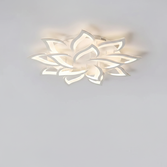 Studio product shot of Nordic petal ceiling light